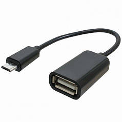 Kабель адаптер OTG USB 2.0 - Micro USB 2.0 (F/M) 0,15m Perfect Glossy