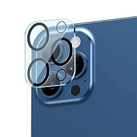 Защитное стекло Glass для камеры Apple iPhone 12 Pro (полное покрытие)