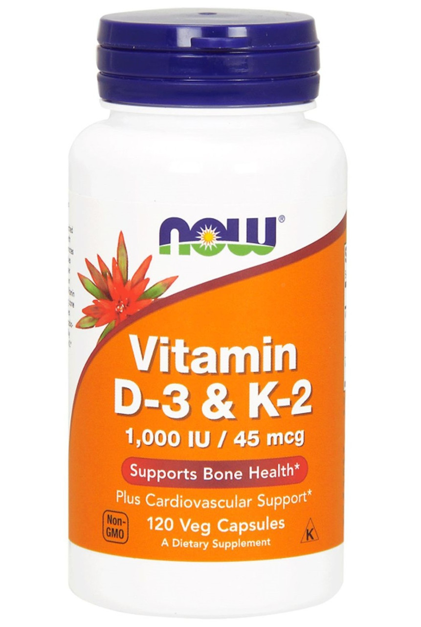 Витамины Now Foods - Vitamin D-3 & K-2 45 мг (120 капсул)