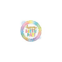 B 18" С Днем Рождения голография Pastel Opal B'day - В УП