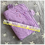 Куточок рушник для купання дитячий мікрофібра 90*90 см Рожевий, фото 4