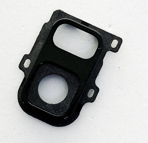 Скло камери для Samsung A600F Galaxy A6 (2018), з рамкою чорного кольору, фото 1