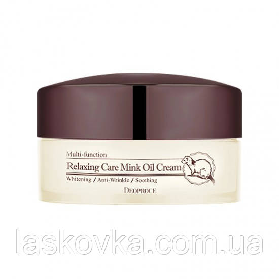 Розслаблювальний крем із жиром норки Deoproce Relaxing Care Mink Oil Cream, 100 ml