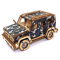 Дерев'яний 3D конструктор Джип Мисливець UnityWood «Jeep «Hunter »» 176 деталей 19,5*11*9 см (UW-007), фото 3