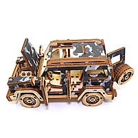 Дерев'яний 3D конструктор Джип Мисливець UnityWood «Jeep «Hunter »» 176 деталей 19,5*11*9 см (UW-007), фото 6