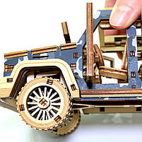 Дерев'яний 3D конструктор Джип Мисливець UnityWood «Jeep «Hunter »» 176 деталей 19,5*11*9 см (UW-007), фото 9