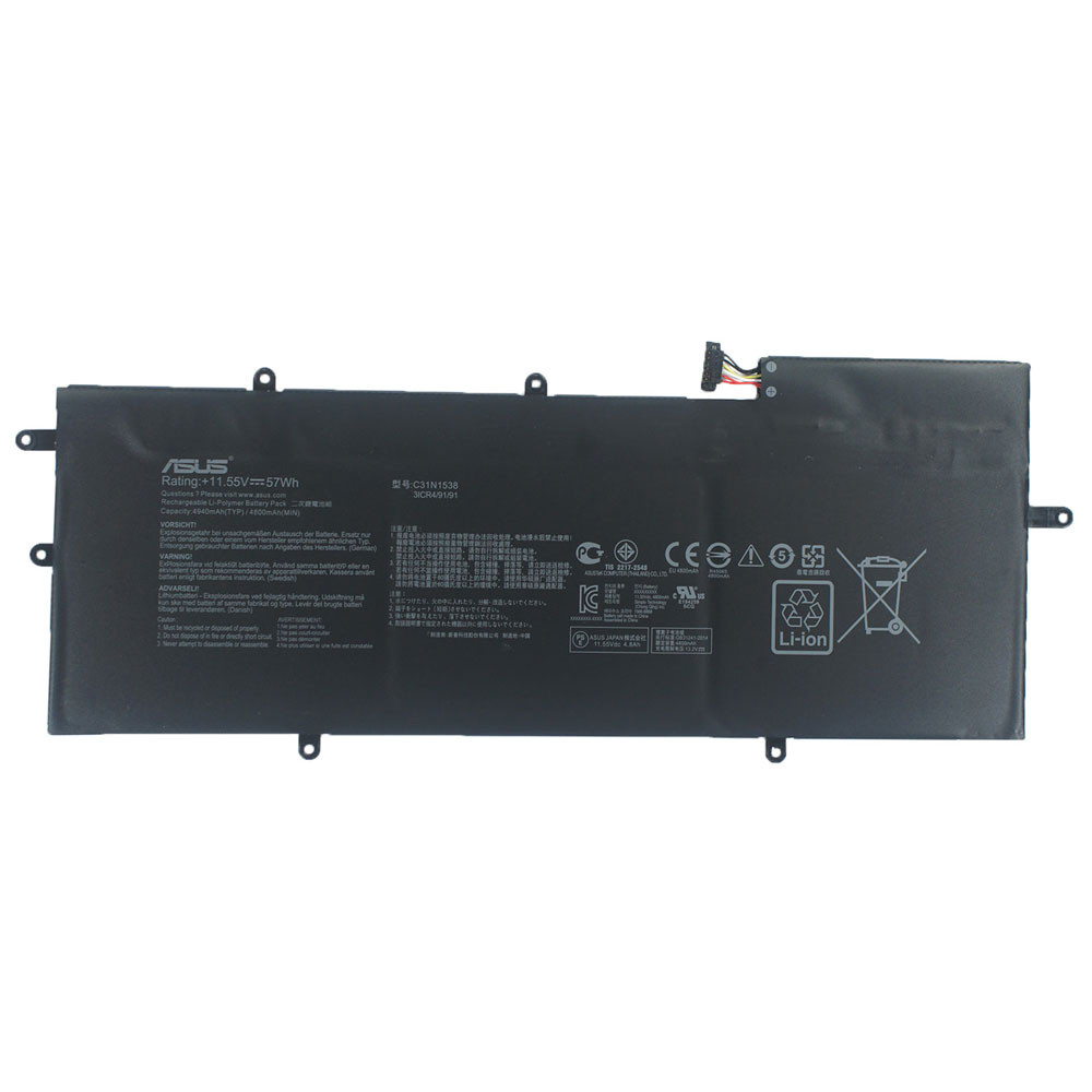 Оригінальна батарея для ноутбука ASUS C31N1538 ПИСТИТИ ФОТО (Zenbook UX306UA series) 11.55V 4940mAh 57Wh