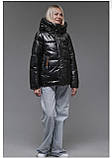 Мега модна зимова куртка з екошкіри, фото 4