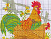 Набір для вишивання за нанесеною на канву схемою "The chicken family". AIDA 14CT printed 31*35 см, фото 3