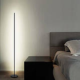 Сучасний тонкий підлоговий кутовий торшер світильник Simple lighting з регульованою яскравістю 2700 K, чорний, фото 8