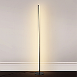 Сучасний тонкий підлоговий кутовий торшер світильник Simple lighting з регульованою яскравістю 2700 K, чорний, фото 10