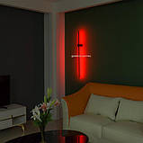 Сучасний світлодіодний RGB настінний світильник у скандинавському стилі, чорний у мінімалістичному стилі, фото 2