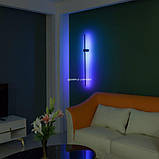 Сучасний світлодіодний RGB настінний світильник у скандинавському стилі, чорний у мінімалістичному стилі, фото 3