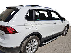 Бокові пороги Fullmond (2 шт., алюм) для Volkswagen Tiguan 2007-2016 рр
