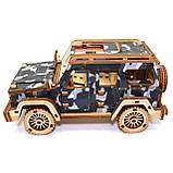 Дерев'яний 3D конструктор Джип Мисливець UnityWood «Jeep «Hunter »» 176 деталей 19,5*11*9 см (UW-007), фото 4
