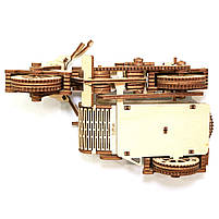 Дерев'яний конструктор Мотоцикл з коляскою UnityWood «Moto R Sahara» 3D пазл 129 деталей 17*13*8 см (UW-005), фото 9