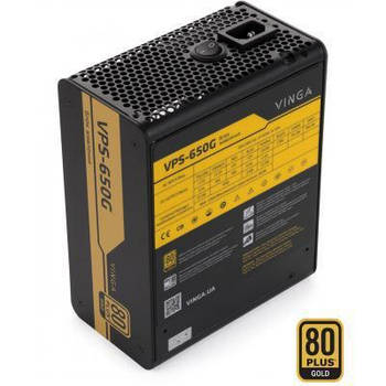 Блок живлення Vinga 650W 80+ GOLD (VPS-650G) (Б/У)