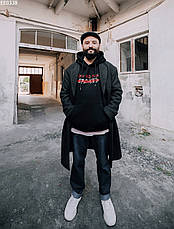 Толстовка чоловіча худі осінь/зима Staff & Gorobyna old man fleece чорний EE0338, фото 3