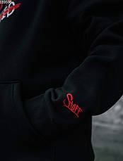 Толстовка чоловіча худі осінь/зима Staff & Gorobyna old man fleece чорний EE0338, фото 3
