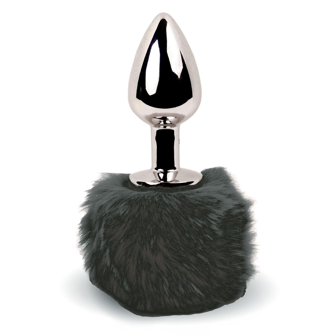 Анальна пробка FeelzToys - Bunny Tails Butt Plug Black gigante.com.ua