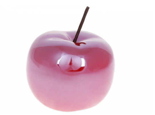 Декор керам. "Яблуко" 12,5х12,5х10,5см червоний перламутр №733-451/Bonadi/(4)(24)