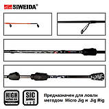 Спінінг карбон Siweida KOLIBRI 1.98 м 1-11г ультралайт, фото 2