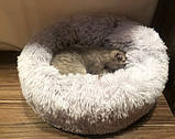 М'яка лежанка ліжко для собак та котів RESTEQ 60 см. Лежак для котів. Лежак для собак. Місце сну для кота, фото 5