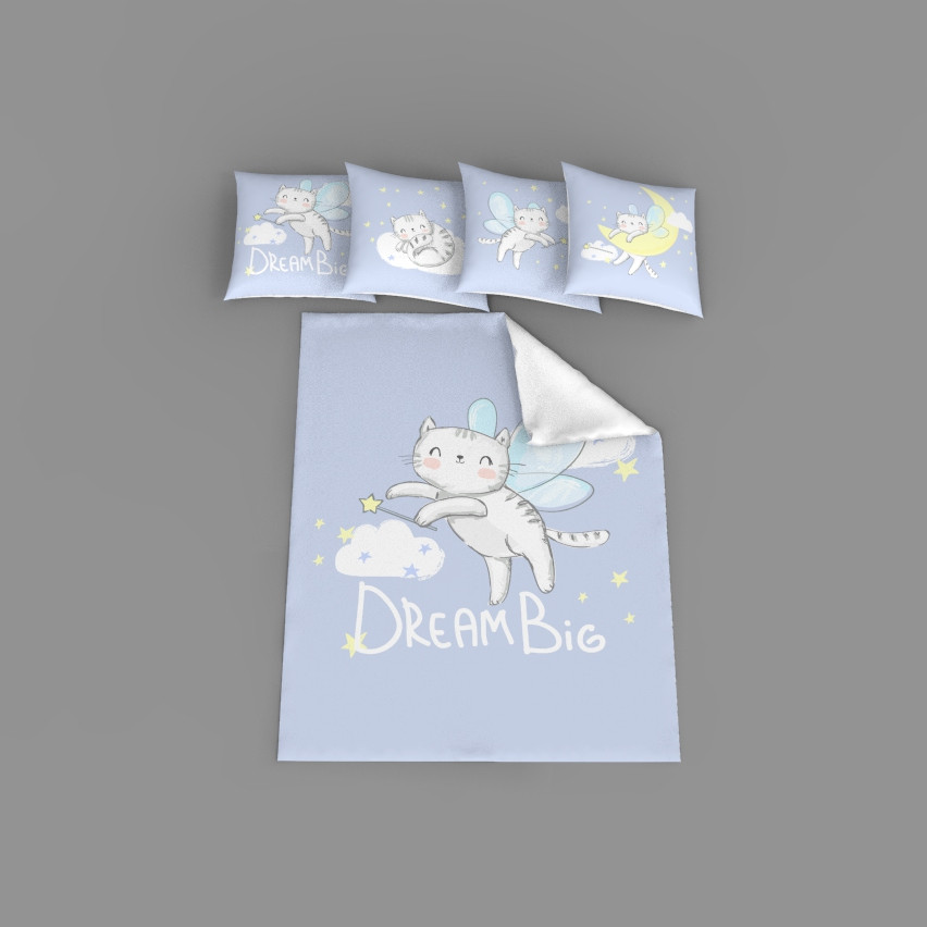 Набір сатинових панельок "Кіт-фея Dream big", фото 1