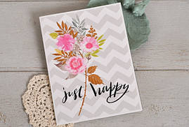 Дизайнерська подвійна листівка з тисненням 12,5х17 см