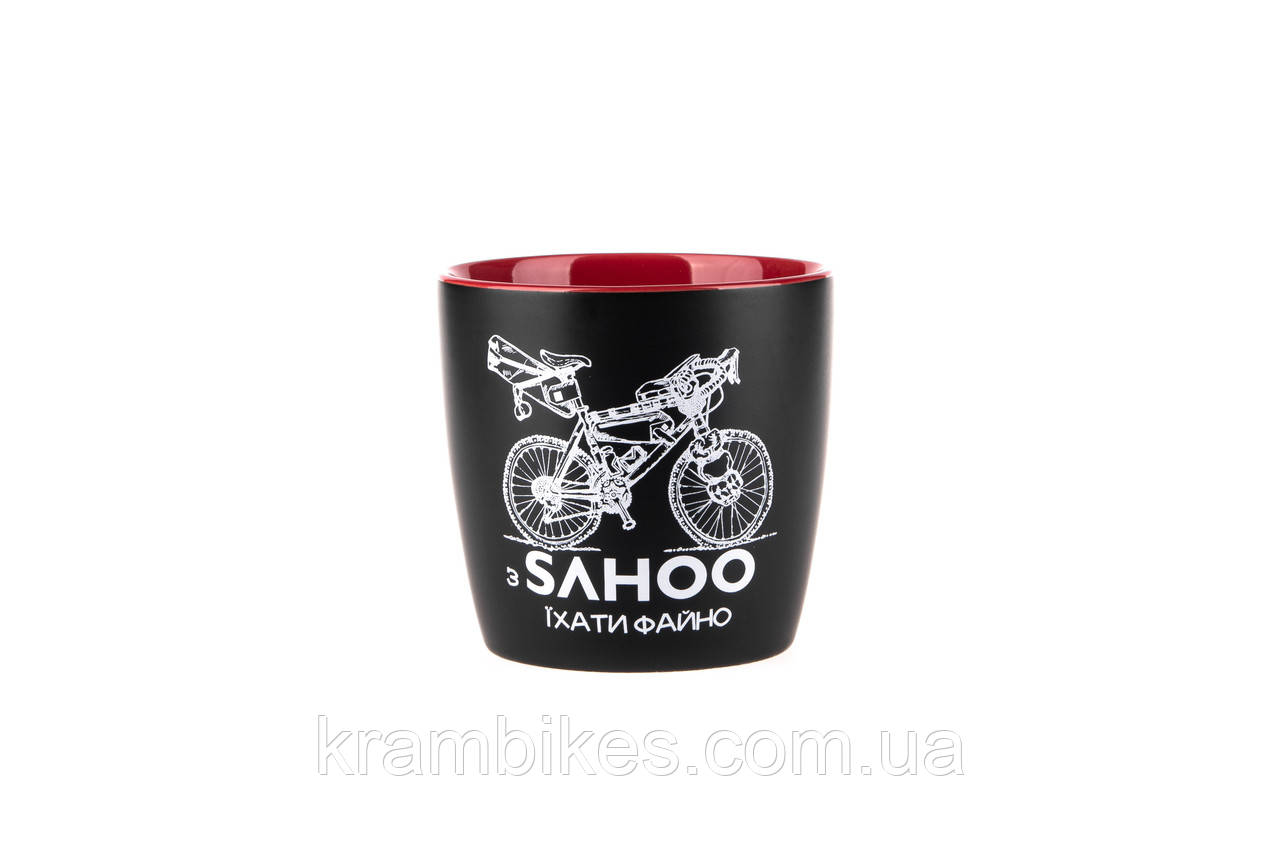 Кружка ЅАНОО_З Sahoo їхати файно. Чорно-червоний 300мл