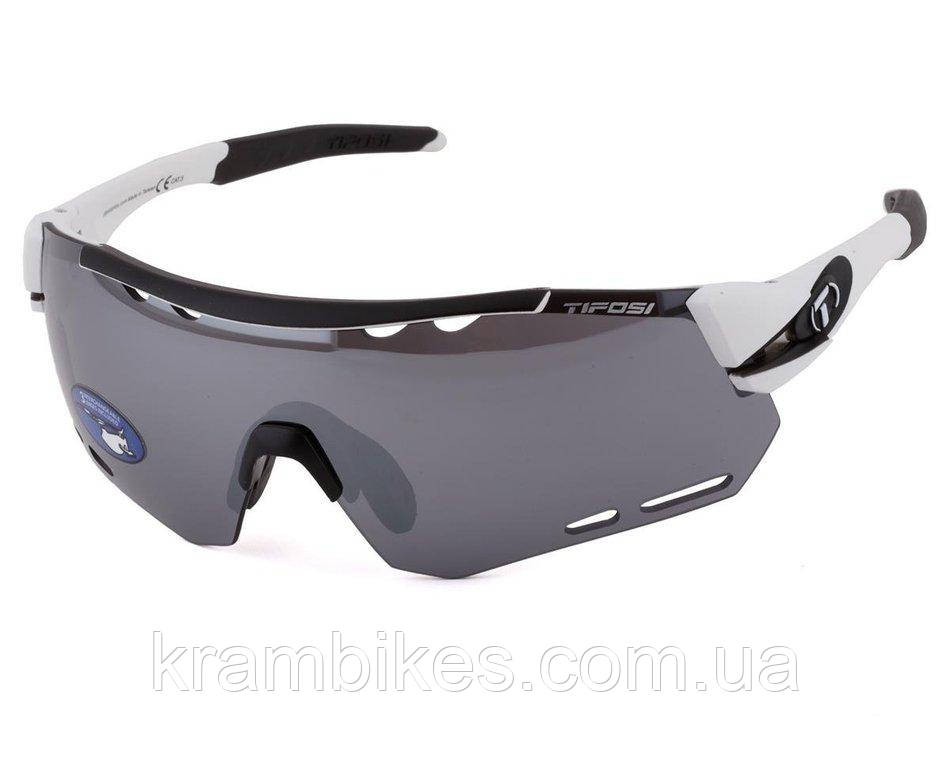 Окуляри велосипедні Tifosi Alliant White/Black з лінзами Smoke / AC Red / Clear, фото 1