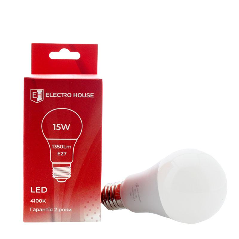 LED лампа А65 15 Вт E27 4100К 1350 Лм 180-260 В