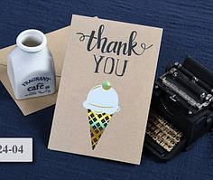 Дизайнерська подвійна листівка з тисненням 11,5х17 см