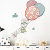 Вінілова наклейка на стіну в дитячу Зайчики на повітряних кульках (лист 30 х 90 см) Б194-19, фото 7