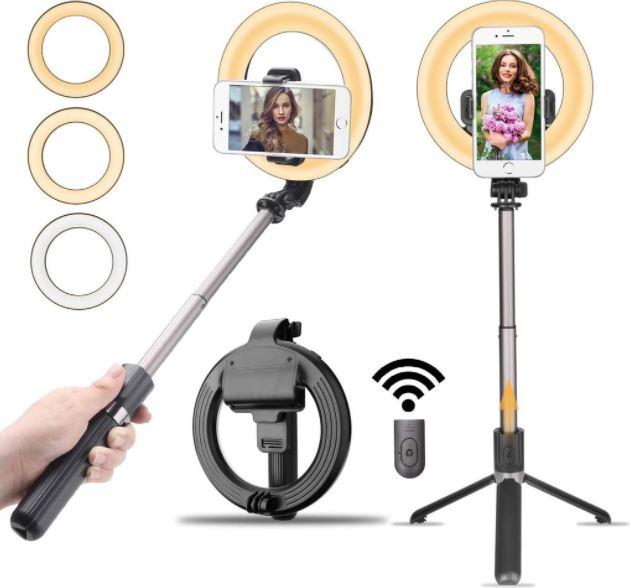 Кільцева LED лампа для селфи Selfie stick
