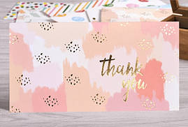 Дизайнерська подвійна листівка з тисненням 10х19 см