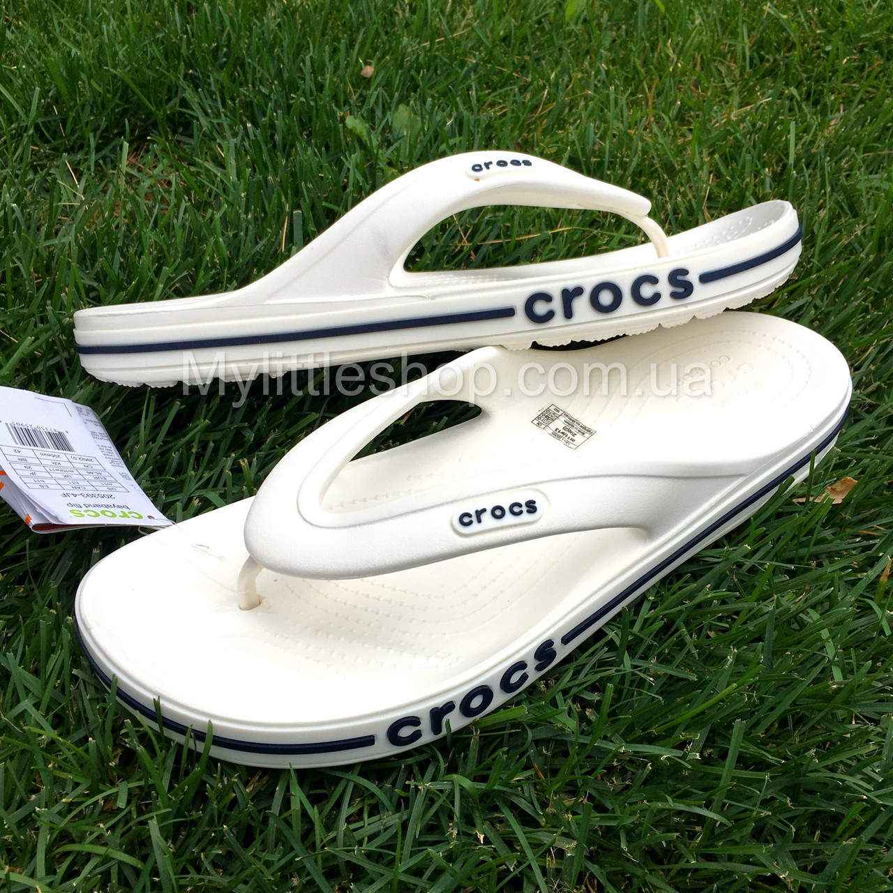 Тапочки Crocs Bayaband Flip 43 р 27.7-28.2 см Білі 205393-126-M10/W12 White