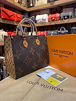 Модная женская большая двухсторонняя сумка шопер Louis Vuitton Луи Витон