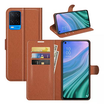 Чохол-книжка Litchie Wallet для Oppo A54 Brown