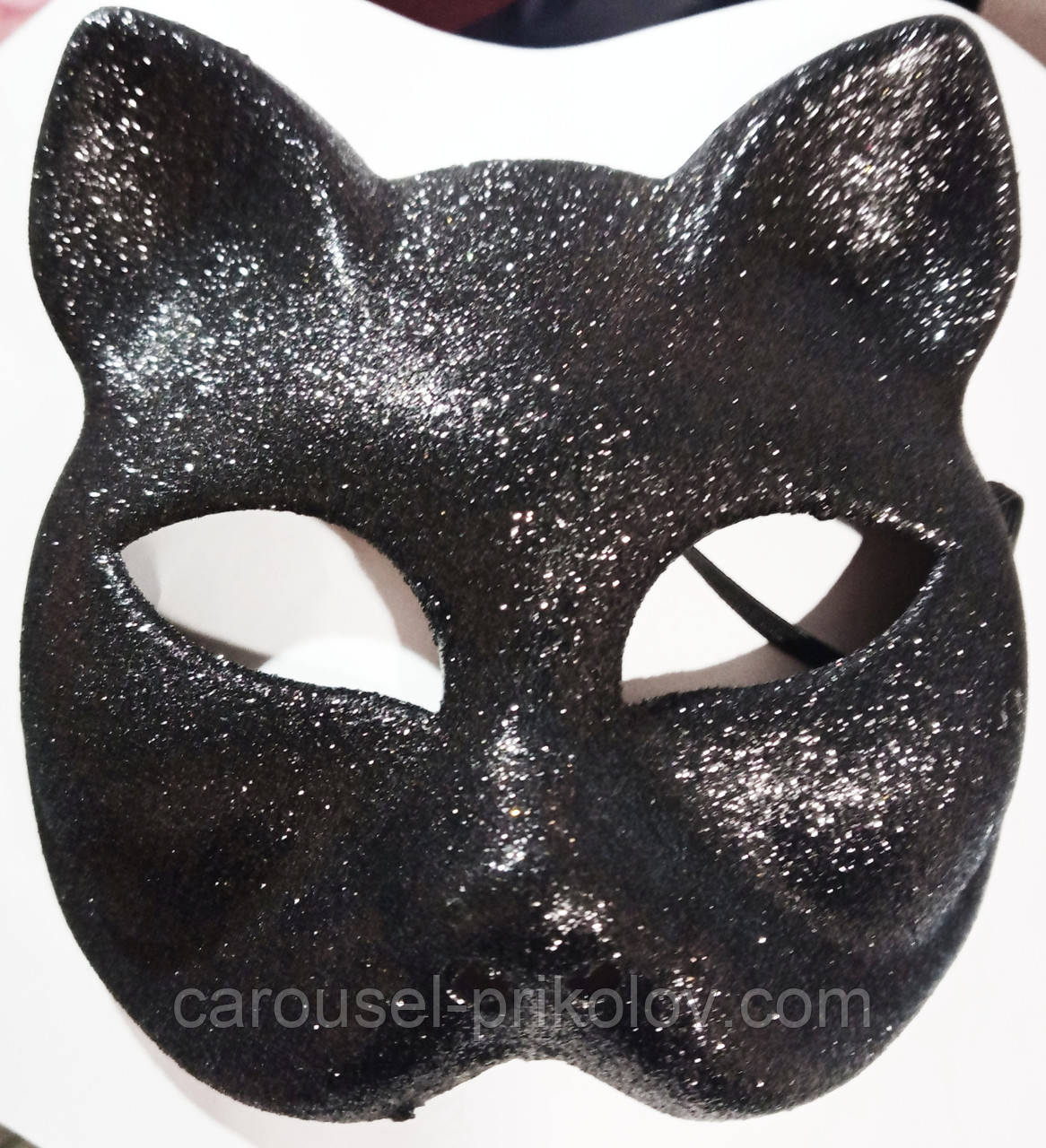 Маска кішки чорна, фото 1