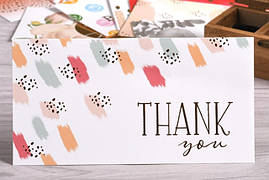 Дизайнерська подвійна листівка з тисненням 10х19 см