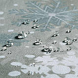 НОВОРІЧНА ДЕКОРАТИВНА ТКАНИНА для скатертин ранеров серветок і декору ЧЕРВОНИЙ КВІТКА, фото 4