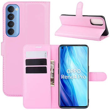 Чохол-книжка Litchie Wallet для Oppo Reno 4 Pro Pink