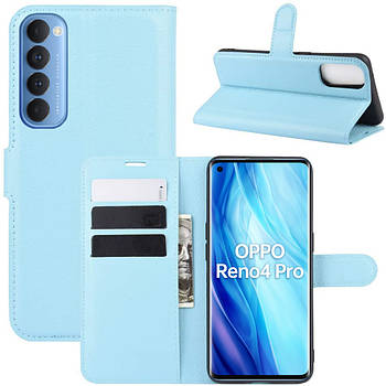 Чохол-книжка Litchie Wallet для Oppo Reno 4 Pro Blue