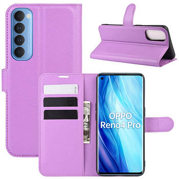 Чохол-книжка Litchie Wallet для Oppo Reno 4 Pro Violet