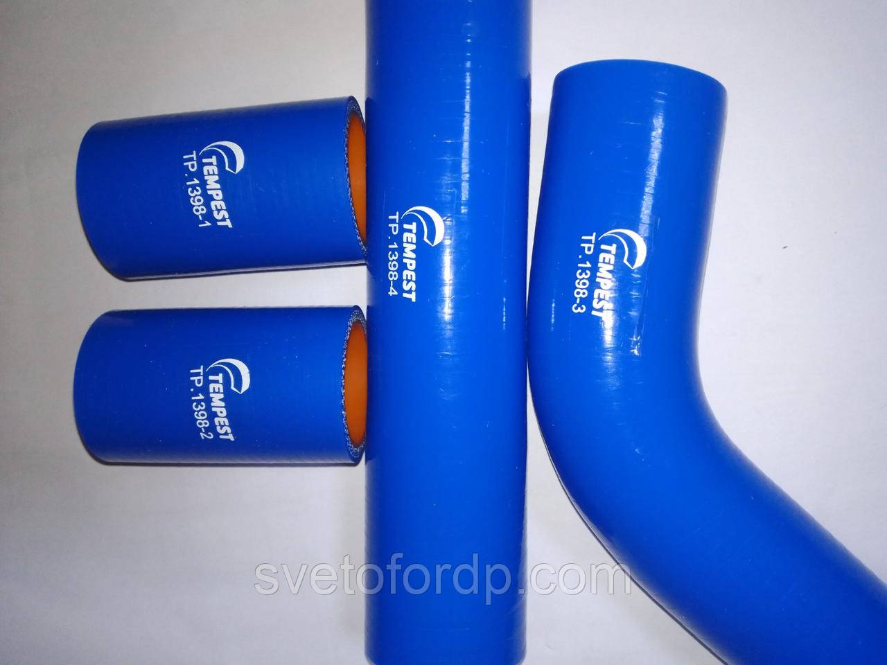 Патрубок радіатора 2108-21099 силікон комплект 4 штуки TEMPEST, фото 1