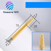 Фреза конус-спіраль з мармуру 8*4*20мм