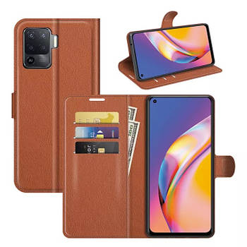 Чохол-книжка Litchie Wallet для Oppo Reno 5 Lite Brown