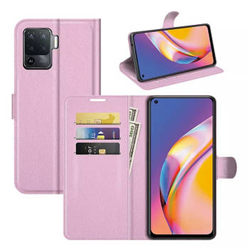 Чохол-книжка Litchie Wallet для Oppo Reno 5 Lite Pink