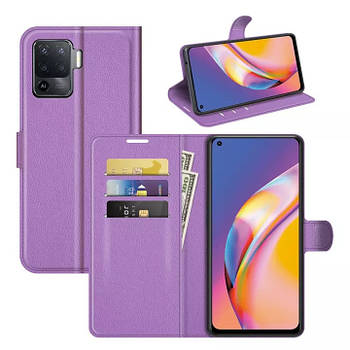 Чохол-книжка Litchie Wallet для Oppo Reno 5 Lite Violet